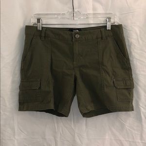 North Face army green cargo shorts
